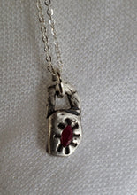 Load image into Gallery viewer, Simon & LuLu Fine Silver Organic Lock with Ruby NK