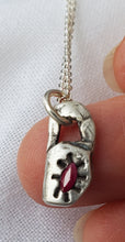 Load image into Gallery viewer, Simon & LuLu Fine Silver Organic Lock with Ruby NK