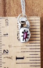Load image into Gallery viewer, Simon & LuLu Fine Silver Organic Lock with Ruby NK