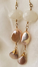 Load image into Gallery viewer, Mineral + Mine Pearl &amp; Moonstone Gold-filled earrings
