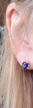 Load image into Gallery viewer, ATF Blue Sapphire 14K gold studs
