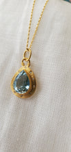 Load image into Gallery viewer, Prehistoric Works 24K Blue Topaz and Diamond Pendant
