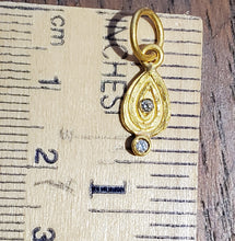 Load image into Gallery viewer, Prehistoric Works 24K Gold Pendant with Diamond Drop