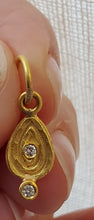 Load image into Gallery viewer, Prehistoric Works 24K Gold Pendant with Diamond Drop