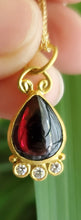 Load image into Gallery viewer, Prehistoric Works 24K Gold pendant with garnet & diamonds