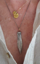 Load image into Gallery viewer, Prehistoric Works Silver Arrowhead with diamond set in 24K gold