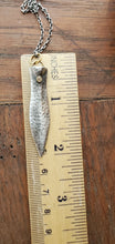 Load image into Gallery viewer, Prehistoric Works Silver Arrowhead with diamond set in 24K gold