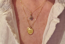 Load image into Gallery viewer, Prehistoric Works Sterling Silver Mini Pontus Cross with a ruby set in 24K gold