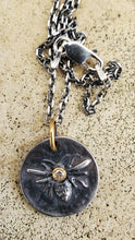Load image into Gallery viewer, Prehistoric Works  Oxidized Sterling Silver & 24K gold Queen Bee