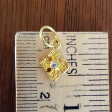 Load image into Gallery viewer, Prehistoric Works 24K Gold Pontus Cross w/Diamond