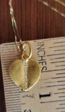 Load image into Gallery viewer, Heart Leaf 24K Gold Diamond Pendant