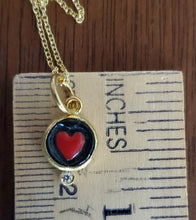 Load image into Gallery viewer, 24K Gold & Sterling Quartz based pendant w/diamond