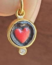 Load image into Gallery viewer, 24K Gold & Sterling Quartz based pendant w/diamond