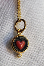 Load image into Gallery viewer, 24K Gold & Sterling Quartz based pendant w/diamond