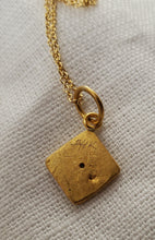 Load image into Gallery viewer, Prehistoric Works 24K Gold pendant w/diamond