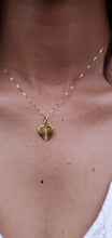 Load image into Gallery viewer, Heart Leaf 24K Gold Diamond Pendant