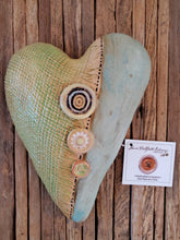 Load image into Gallery viewer, Laurie Pollpeter Eskenazi Ceramic Hanging Heart (Small)