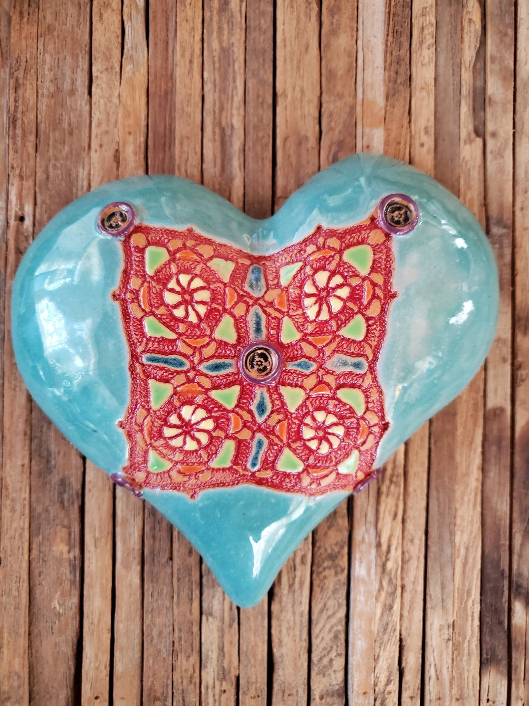 Laurie Pollpeter Eskenazi Ceramic Hanging Heart (Medium)