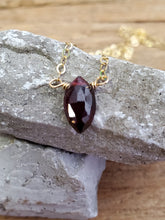 Load image into Gallery viewer, January Birthstone Gold-Filled Necklace (Garnet)