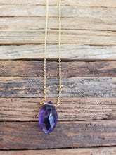 Load image into Gallery viewer, February Birthstone Gold-Filled Necklace (Amethyst)