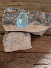 Load image into Gallery viewer, March Birthstone Gold-Filled Necklace (Aquamarine)