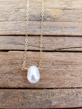 Load image into Gallery viewer, June Birthstone Gold-Filled Necklace (Pearl)