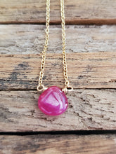 Load image into Gallery viewer, July Birthstone Gold-Filled Necklace (Ruby)