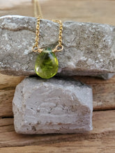 Load image into Gallery viewer, August Birthstone Gold-Filled Necklace (Peridot)