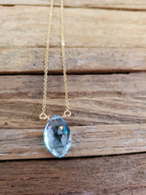 Load image into Gallery viewer, December Birthstone Gold-Filled Necklace (Blue Topaz)