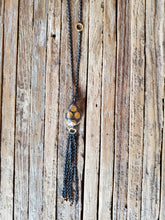 Load image into Gallery viewer, Prehistoric Works 24K/Oxidized Sterling Silver Dinosaur Egg Necklace