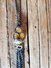 Load image into Gallery viewer, Prehistoric Works 24K/Oxidized Sterling Silver Dinosaur Egg Necklace