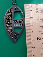 Load image into Gallery viewer, Belle Brooke Cielo Deco Leaf Dia Pendant