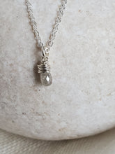 Load image into Gallery viewer, April Birthstone Sterling Silver Necklace (Diamond)