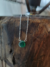 Load image into Gallery viewer, May Birthstone Sterling Silver Necklace (Emerald)
