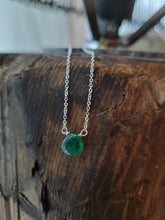 Load image into Gallery viewer, May Birthstone Sterling Silver Necklace (Emerald)