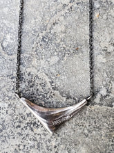 Load image into Gallery viewer, Rebecca Overmann Sterling Silver Pave Diamond Triangle Necklace