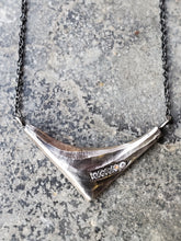 Load image into Gallery viewer, Rebecca Overmann Sterling Silver Pave Diamond Triangle Necklace