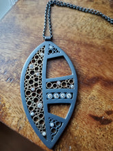 Load image into Gallery viewer, Belle Brooke Cielo Deco Leaf Dia Pendant