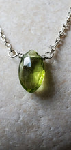 Load image into Gallery viewer, August Birthstone Sterling Silver Necklace (Peridot)