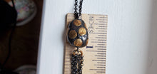 Load image into Gallery viewer, Prehistoric Works 24K/Oxidized Sterling Silver Dinosaur Egg Necklace