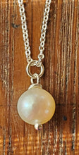 Load image into Gallery viewer, June Birthstone Sterling Silver Necklace (Pearl)