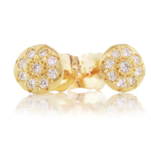 Load image into Gallery viewer, Adel Chefridi 18K Yellow Gold Diamond Charm Studs

