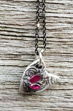 Load image into Gallery viewer, Simon &amp; LuLu Silver Heart with Rubies Pendant
