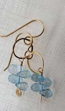 Load image into Gallery viewer, Simon &amp; LuLu Gold Filled Blue Topaz Brio Earrings
