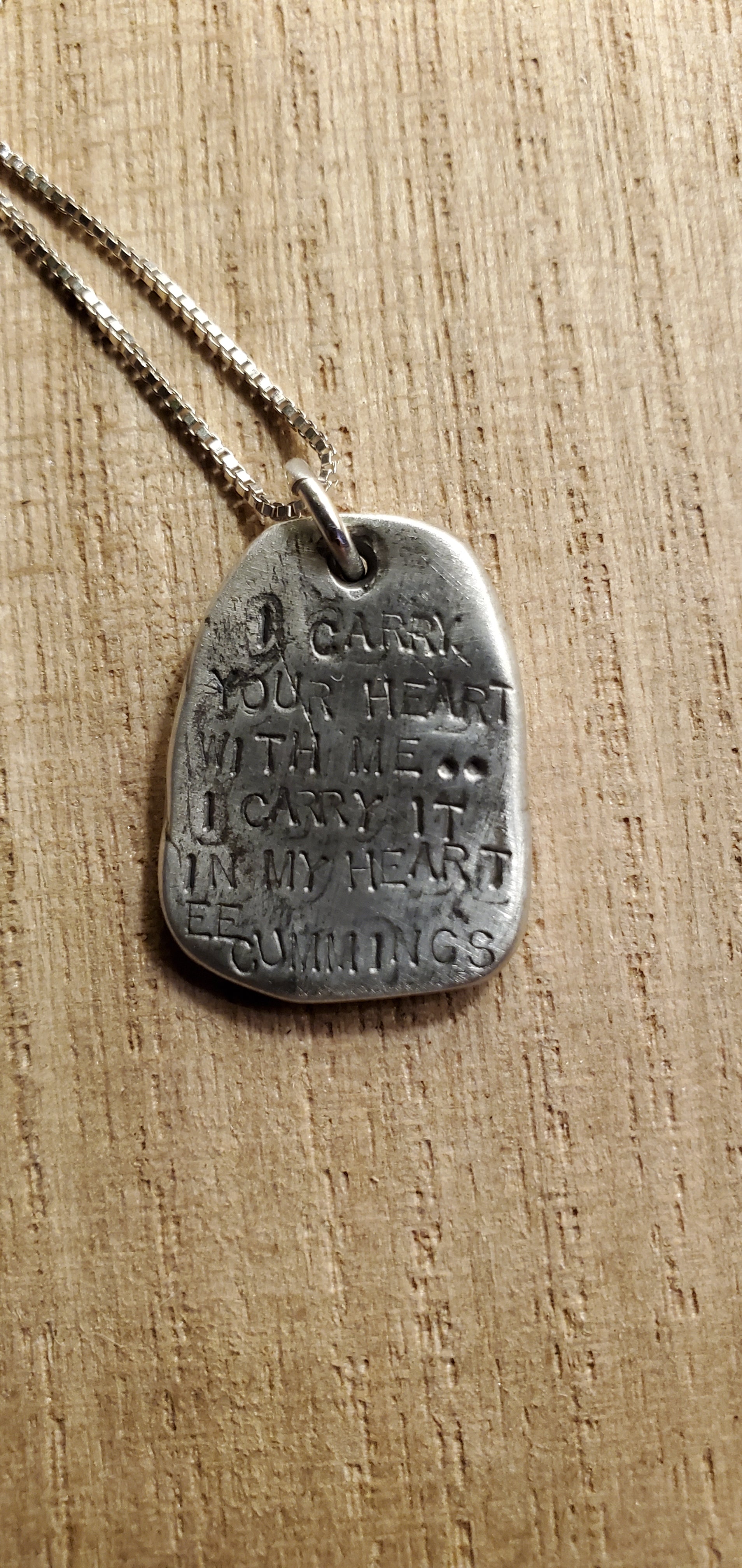 Simon LuLu I Carry Your Heart Silver Necklace A Thousand Faces