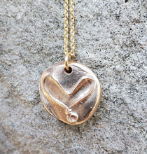 Load image into Gallery viewer, Simon &amp; LuLu bronze heart pendant
