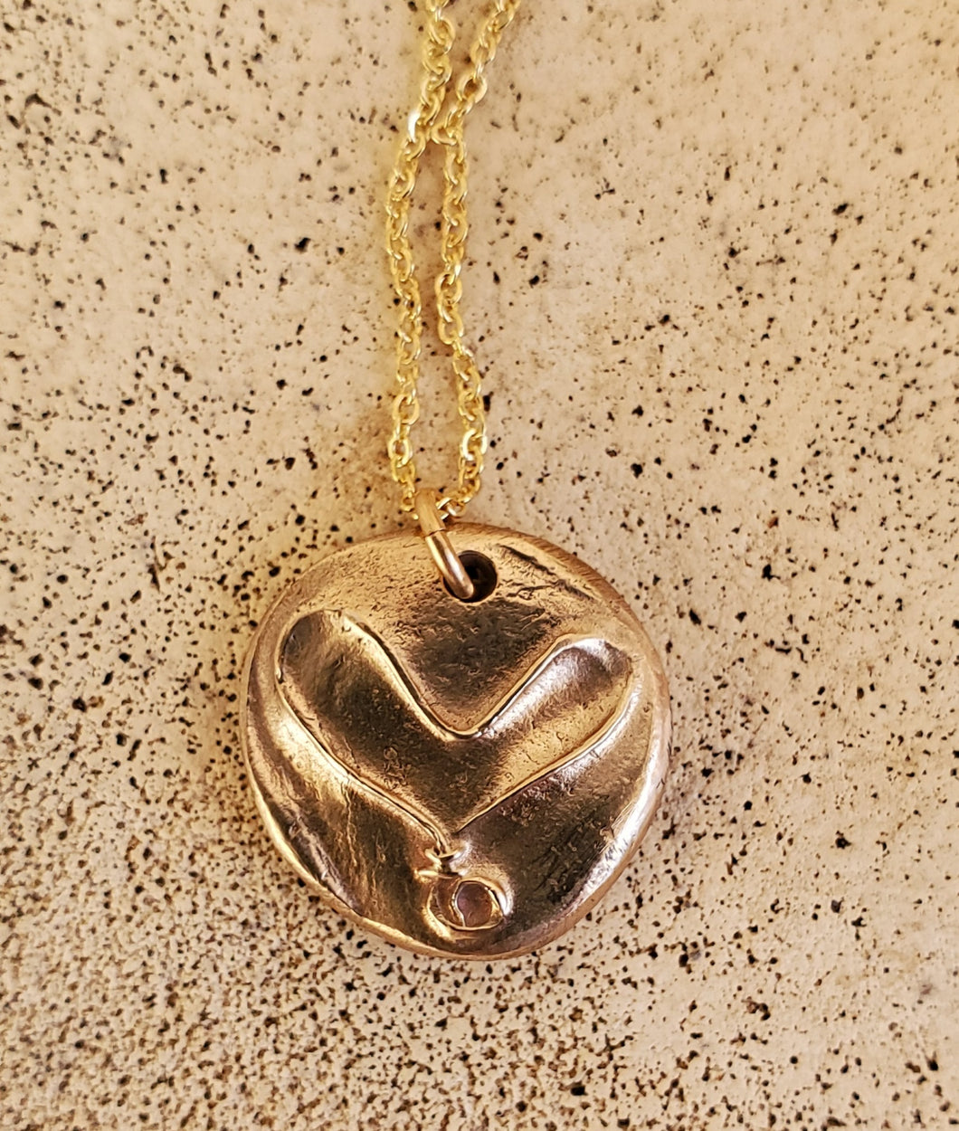 Simon & LuLu bronze heart pendant