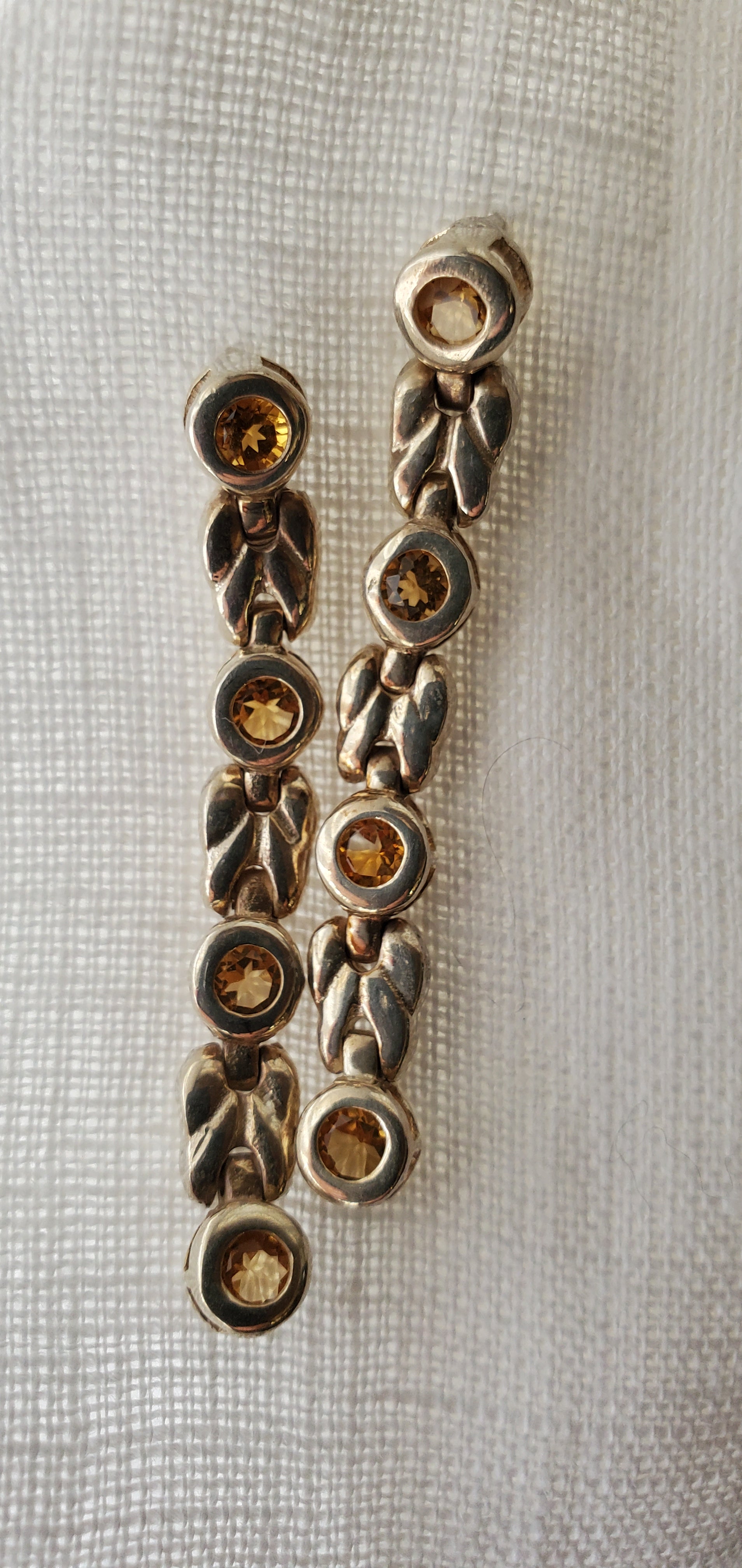 Citrine Sterling Silver post earrings