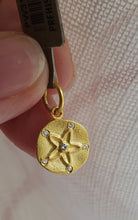 Load image into Gallery viewer, Prehistoric Works 24K Gold flower/starfish with diamonds
