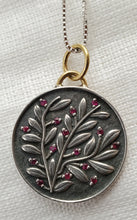 Load image into Gallery viewer, Prehistoric Works Sterling Silver Olive Tree w/Ruby
